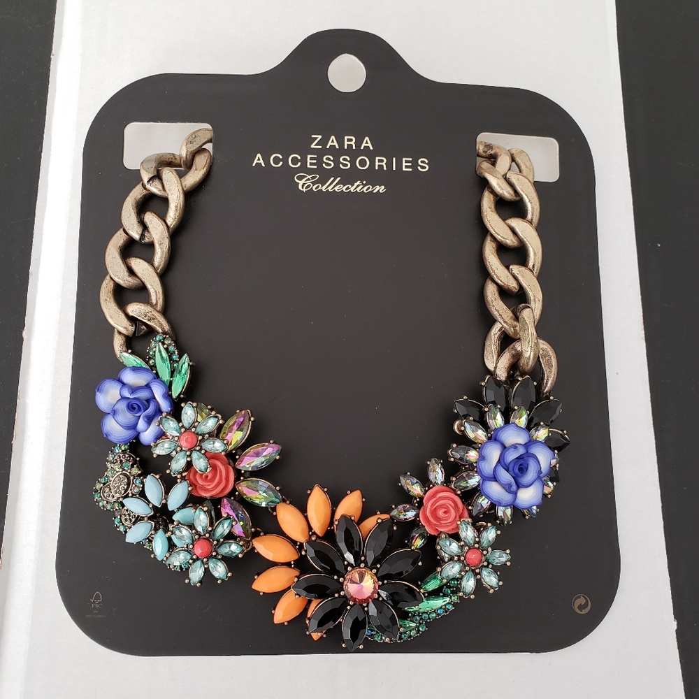 Zara Floral Statement Necklace